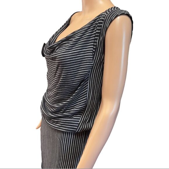 Derek Lam Striped Drape Jersey Dress SMALL - Picture 5 of 15